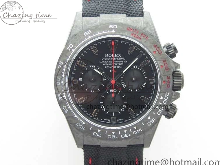 MiroTime 0104 Daytona DIW Carbon Noob 1:1 Best Edition Black Dial on Nylon Strap SA Modern 2611